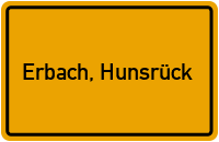City Sign Erbach, Hunsrück
