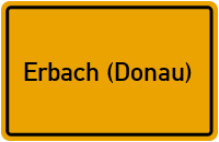 Ortsschild von Stadt Erbach (Donau) in Baden-Württemberg