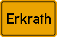 Ortsschild von Stadt Erkrath in Nordrhein-Westfalen