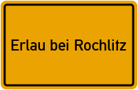 City Sign Erlau bei Rochlitz