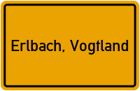 City Sign Erlbach, Vogtland