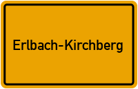 City Sign Erlbach-Kirchberg