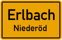 Straßen in Erlbach Niederöd
