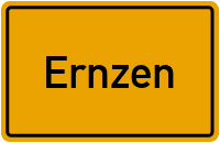 Ortsschild von Gemeinde Ernzen in Rheinland-Pfalz