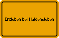 City Sign Erxleben bei Haldensleben