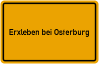 City Sign Erxleben bei Osterburg