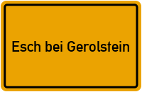 City Sign Esch bei Gerolstein