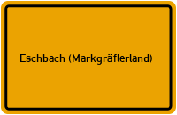 City Sign Eschbach (Markgräflerland)