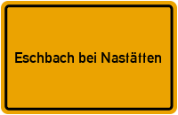 Ortsschild Eschbach bei Nastätten