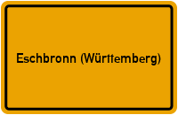 City Sign Eschbronn (Württemberg)