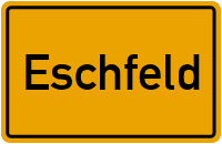 Ortsschild von Gemeinde Eschfeld in Rheinland-Pfalz