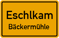 Straßen in Eschlkam Bäckermühle