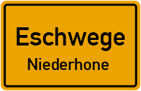 Straßenverzeichnis Eschwege Niederhone