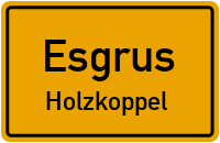 Straßen in Esgrus Holzkoppel