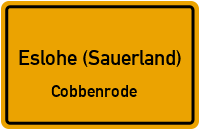 Straßenverzeichnis Eslohe (Sauerland) Cobbenrode