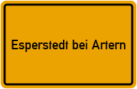 City Sign Esperstedt bei Artern