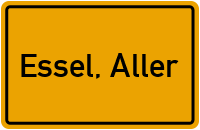 Ortsschild von Gemeinde Essel, Aller in Niedersachsen