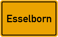 Ortsschild von Gemeinde Esselborn in Rheinland-Pfalz