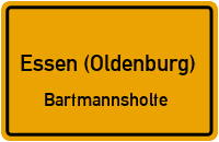 Straßenverzeichnis Essen (Oldenburg) Bartmannsholte
