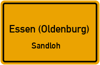 Waldstraße in Essen (Oldenburg)Sandloh