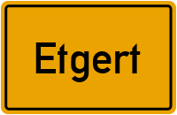 Ortsschild von Gemeinde Etgert in Rheinland-Pfalz