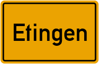 Ortsschild von Gemeinde Etingen in Sachsen-Anhalt