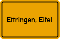 City Sign Ettringen, Eifel