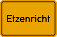 Ortsschild von Gemeinde Etzenricht in Bayern