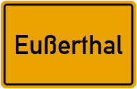 Ortsschild von Gemeinde Eußerthal in Rheinland-Pfalz