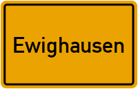Ortsschild von Gemeinde Ewighausen in Rheinland-Pfalz