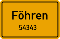 Straßen in 54343 Föhren