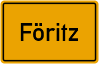 Ortsschild von Gemeinde Föritz in Thüringen