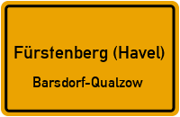 Qualzower Weg in Fürstenberg (Havel)Barsdorf-Qualzow