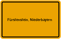 Ortsschild von Gemeinde Fürstenstein, Niederbayern in Bayern
