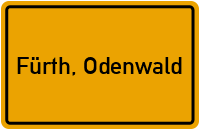 City Sign Fürth, Odenwald