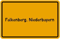 City Sign Falkenberg, Niederbayern