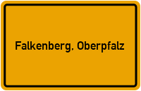 City Sign Falkenberg, Oberpfalz