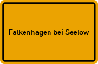 City Sign Falkenhagen bei Seelow