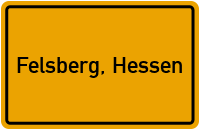 Ortsschild von Stadt Felsberg, Hessen in Hessen