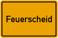 Ortsschild von Gemeinde Feuerscheid in Rheinland-Pfalz