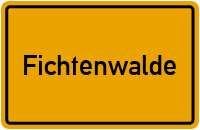 Ortsschild Fichtenwalde