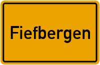 Ortsschild von Gemeinde Fiefbergen in Schleswig-Holstein