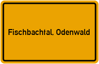 City Sign Fischbachtal, Odenwald