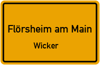 Bergstraße in Flörsheim am MainWicker