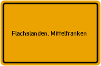 City Sign Flachslanden, Mittelfranken