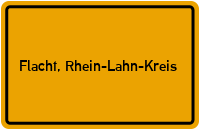 Ortsschild von Gemeinde Flacht, Rhein-Lahn-Kreis in Rheinland-Pfalz