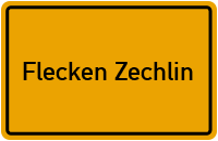 Ortsschild von Flecken Zechlin in Brandenburg