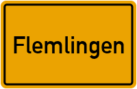 Ortsschild von Gemeinde Flemlingen in Rheinland-Pfalz