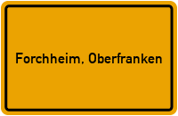 City Sign Forchheim, Oberfranken