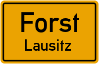 Ortsschild Forst.Lausitz